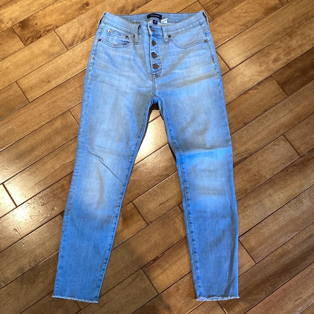 J. Crew 9” high-rise toothpick Light Blue Jeans